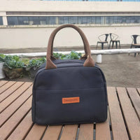 Printed aluminum foil lunch bag for insulation and preservation classic handheld and portable Oxford cloth lunch bag