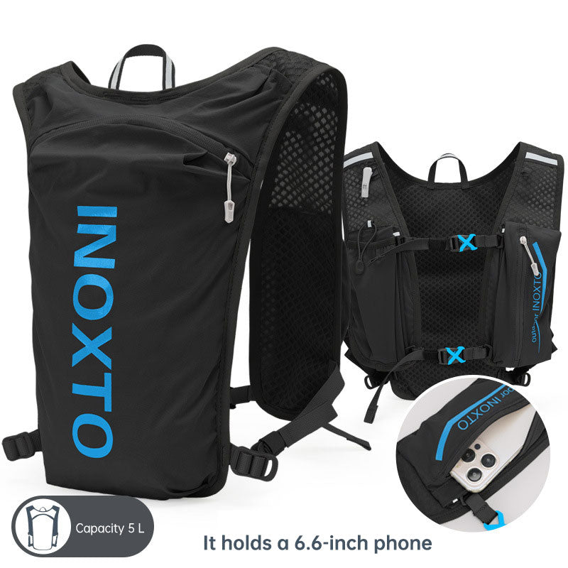 Running Bag 5L Outdoor Sports Lightweight Backpack Men's and Women's Trail Marathon Backpack Cycling Bag Water Bag Backpack