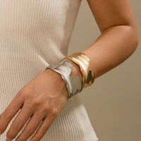 Metal style temperament niche versatile bracelet Bracelet irregular opening bracelet