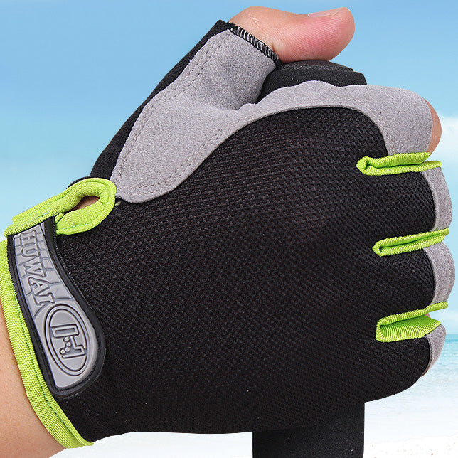Spring And Summer Half Finger Men's And Women's Fitness Gloves Training Weightlifting Outdoor Mountaineering Riding Non-Slip Wear-Resistant Sports Gloves