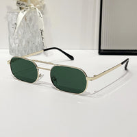 Fashionable and personalized square narrow frame fashionable sunglasses for men and women