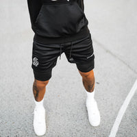 European and American Trendy Sports Double Layer Shorts For Mens Training Fake Two Piece Basketball Running Fitness Capris