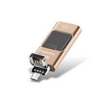 Mobile USB flash drive suitable for Apple Android three in one USB flash drive, metal rotating sliding USB flash drive