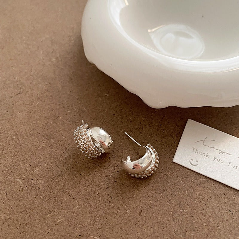 Arc earrings for women, light luxury, elegant temperament, simple and versatile earrings and earrings