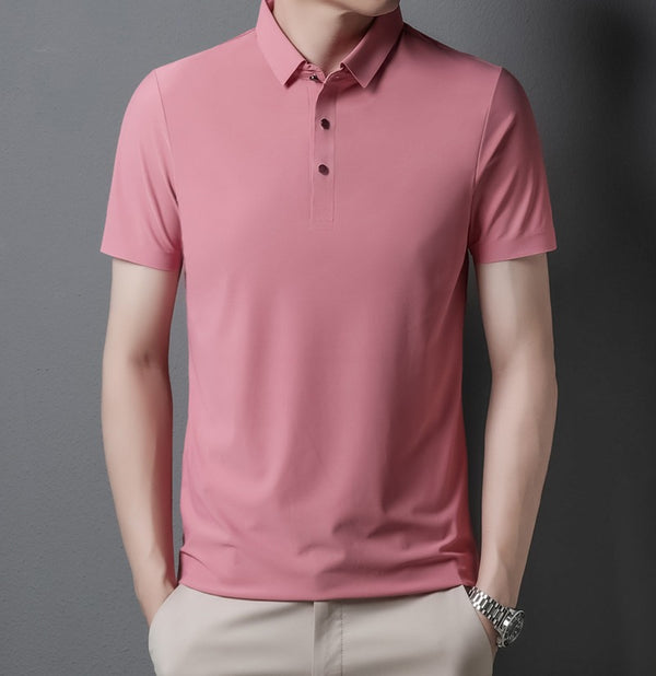 POLO shirt men's light business short sleeved Paul shirt loose fitting T-shirt Father's Day