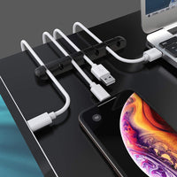 Creative silicone storage hub charging cable organize data cable holder mobile phone desktop cable organizer