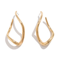 Advanced irregular metal diamond earrings with exaggerated design and earrings