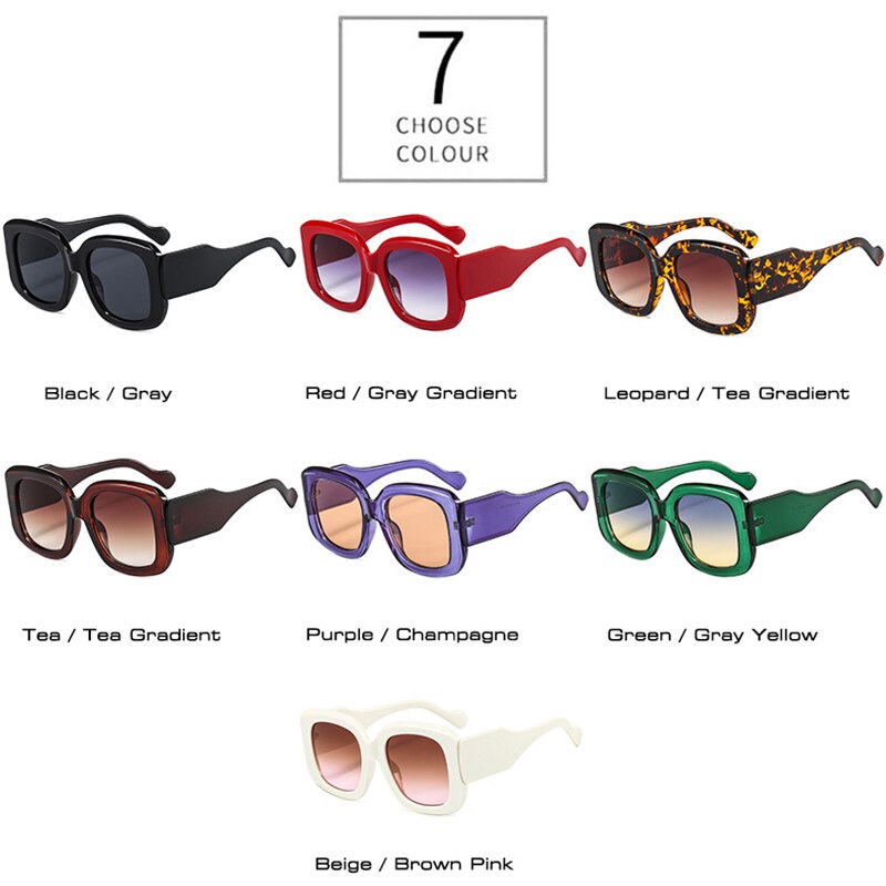 Large Frame Fashion Sunglasses Ins Thick Line Temples Popular Personality Men And Women All-Match Sunglasses