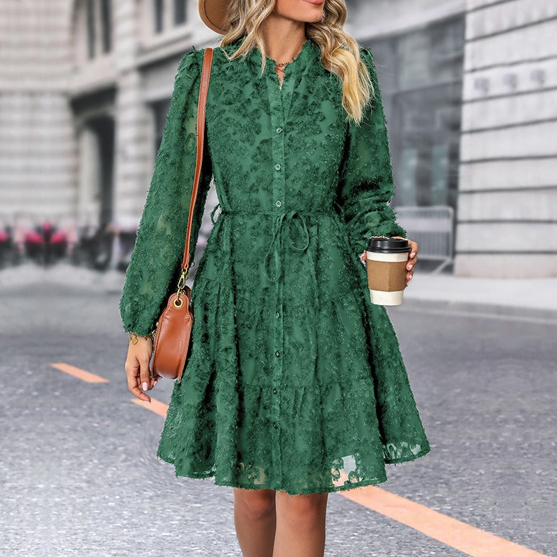 Wholesale Spring and Autumn Hot Products Multi color European and American Fashion Long sleeved Women's Dresses