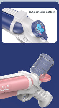 مسدس مياه كهربائي مزدوج الأنبوب للعب في الهواء الطلق ولعبة الحرب