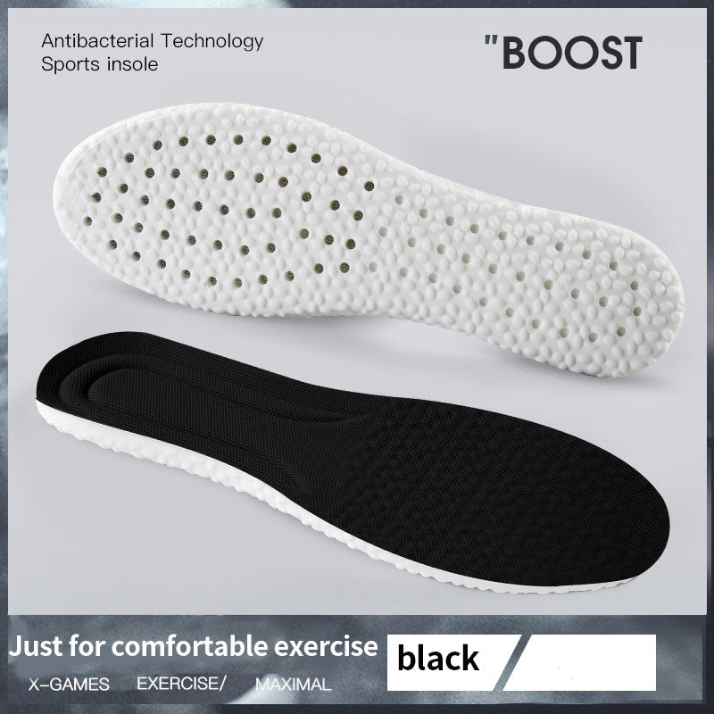 Super soft PU sports running shock-absorbing soft basketball military training insoles for men and women