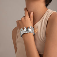Metal style temperament niche versatile bracelet Bracelet irregular opening bracelet