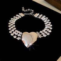 Love multi-layer diamond necklace with collarbone chain for fashion