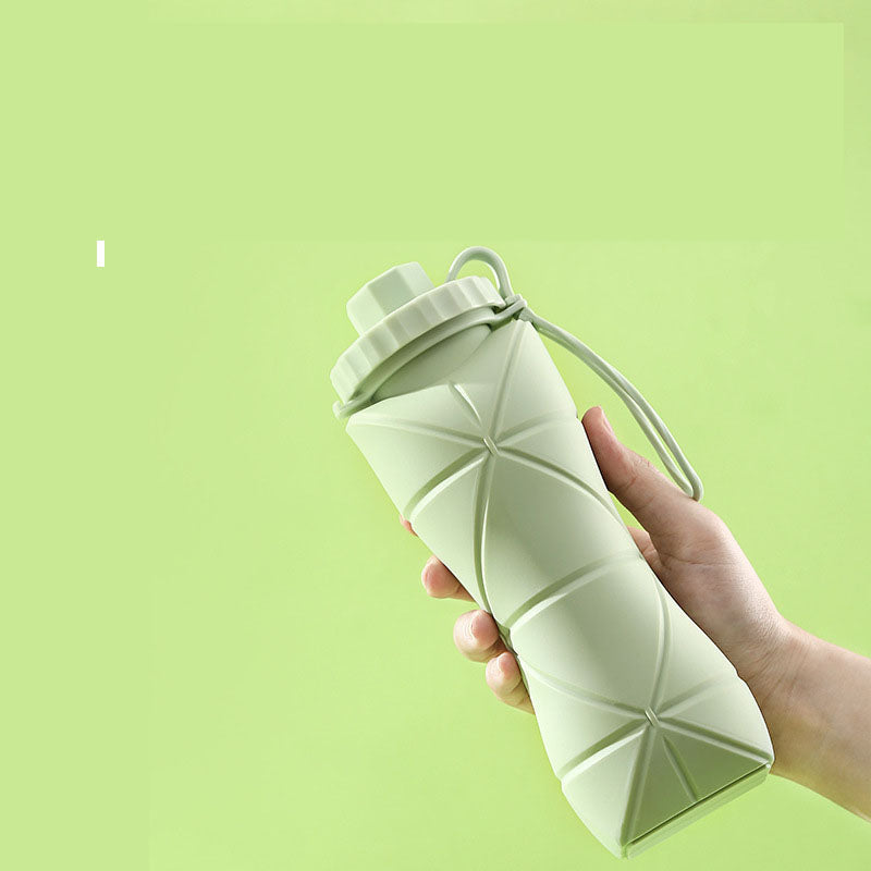 كوب ماء منزلي قابل للطي من السيليكون، سعة كبيرة، محمول، زجاجة مياه رياضية خارجية، كوب قابل للسحب