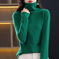 Woolen sweater, women's warm base sweater, fashionable long sleeved loose sweater, lapel top