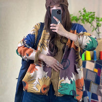 V-neck mink velvet knitted sweater for women, loose Korean casual sweater for women, cardigan