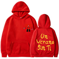 Un vera no sin ti bad bunny music album hooded sweatshirt
