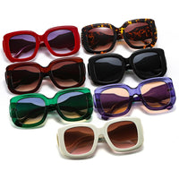 Large Frame Fashion Sunglasses Ins Thick Line Temples Popular Personality Men And Women All-Match Sunglasses