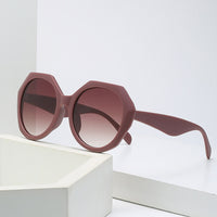 New Fashion Irregular Frame Sunglasses Ladies Ins Trendy Striped Large Frame Sunglasses