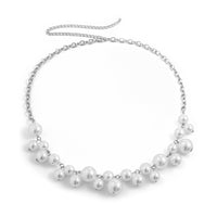 Fashion design imitation pearl tassel waist chain female creative round bead splicing body chain