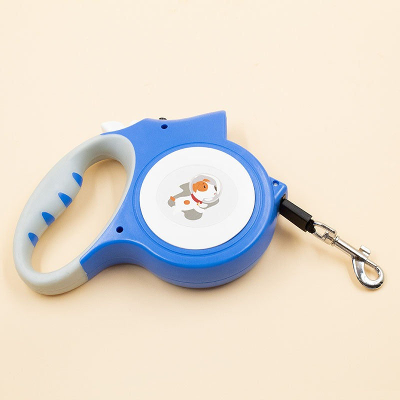 Pet 5-meter automatic retractable leash with light dog walker, small dog leash with rope