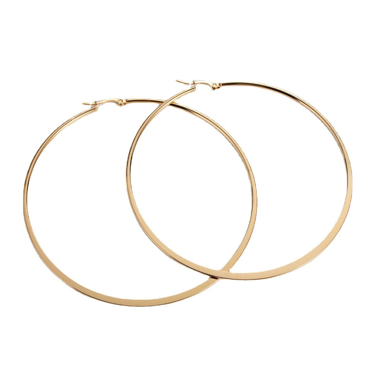 Earring round strip flattened ear line buckle technology ear line summer women's new jewelry