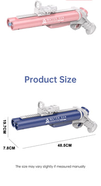 مسدس مياه كهربائي مزدوج الأنبوب للعب في الهواء الطلق ولعبة الحرب