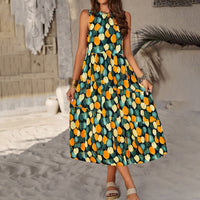 Fashion Dress Spring/Summer Hanging Neck Loose Vacation Dress Children