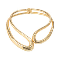 Exaggerated alloy twisted double-layer collar, sweet and cool style, minimalist choker bracelet
