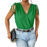 New European and American summer women's patchwork sleeveless contrasting jumpsuit