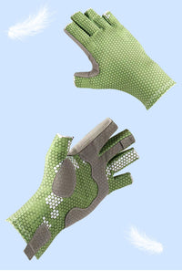 Fishing gloves, UV resistant and anti slip gloves, sun proof half finger outdoor sea fishing sports gloves