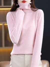Woolen sweater, women's warm base sweater, fashionable long sleeved loose sweater, lapel top