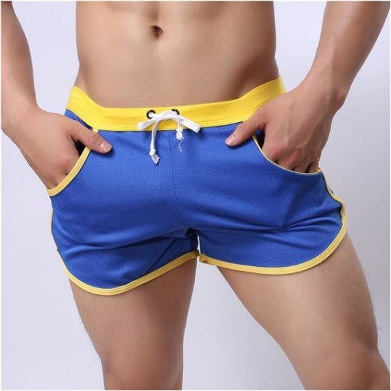 New and transparent style Songju thin home pull-out wide outer split short three action split pants short shorts