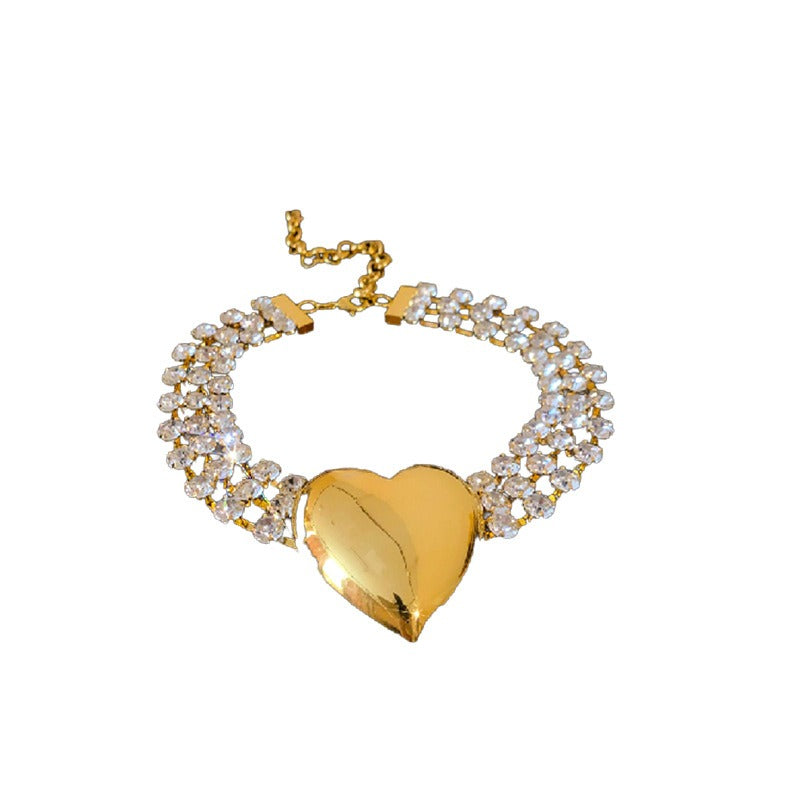 Love multi-layer diamond necklace with collarbone chain for fashion