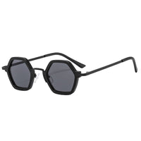 Punk Hip-Hop New Sunglasses Personality Small Frame Polygonal Metal Mixed Men And Women Fashion Sunglasses