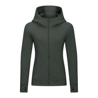 Autumn And Winter New Thickened Thermal Hooded Sports Jacket For Women Casual Wear Yoga Training Fitness Jacket