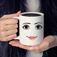 Roblox woman facial expression mug creative boys ceramic breakfast coffee milk cup