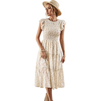 Fragmented flower dress, summer foreign trade women's clothing, elegant temperament, long skirt