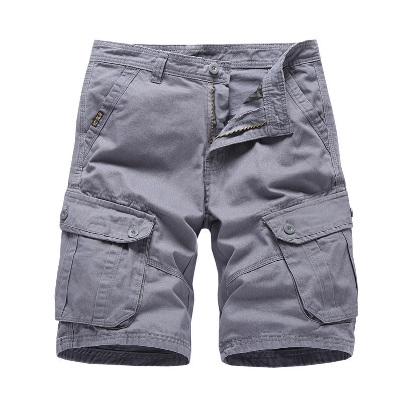Men's loose overalls shorts large size multi-pocket shorts