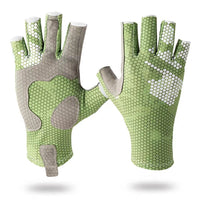 Fishing gloves, UV resistant and anti slip gloves, sun proof half finger outdoor sea fishing sports gloves