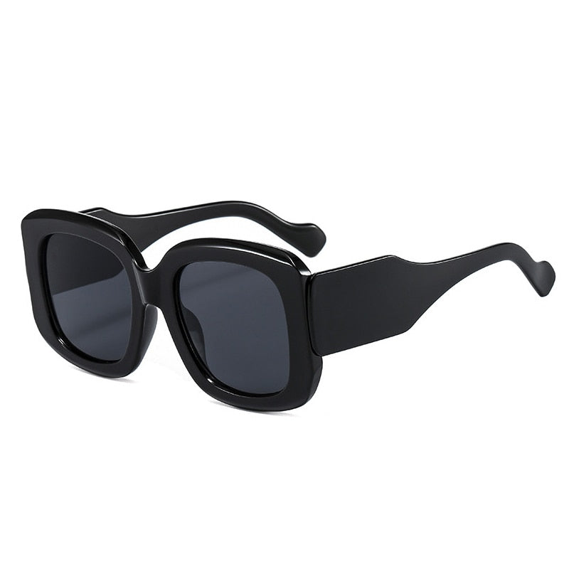 Large Frame Fashion Sunglasses Ins Thick Line Temples Popular Personality Men And Women All-Match Sunglasses