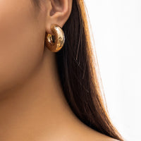 Retro and minimalist without ear holes, ear bone clip with ear rings