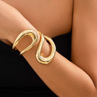 Exaggerated alloy twisted double-layer collar, sweet and cool style, minimalist choker bracelet