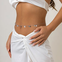 Tassel Butterfly Pendant Double layer Waist Chain for Women's Sexy Street Photography Single circle Metal Body Chain