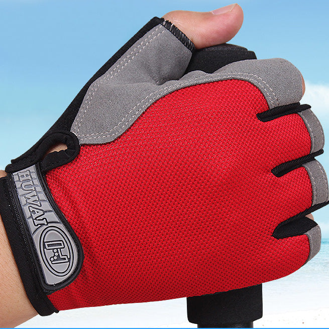 Spring And Summer Half Finger Men's And Women's Fitness Gloves Training Weightlifting Outdoor Mountaineering Riding Non-Slip Wear-Resistant Sports Gloves