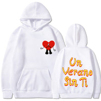 Un vera no sin ti bad bunny music album hooded sweatshirt