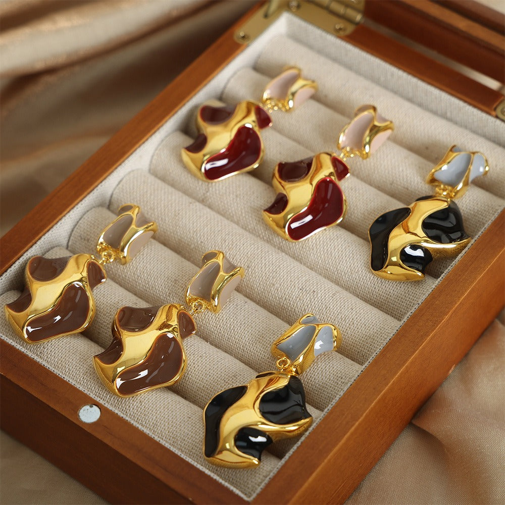 Personalized niche fashion simple and elegant geometric jewelry earrings