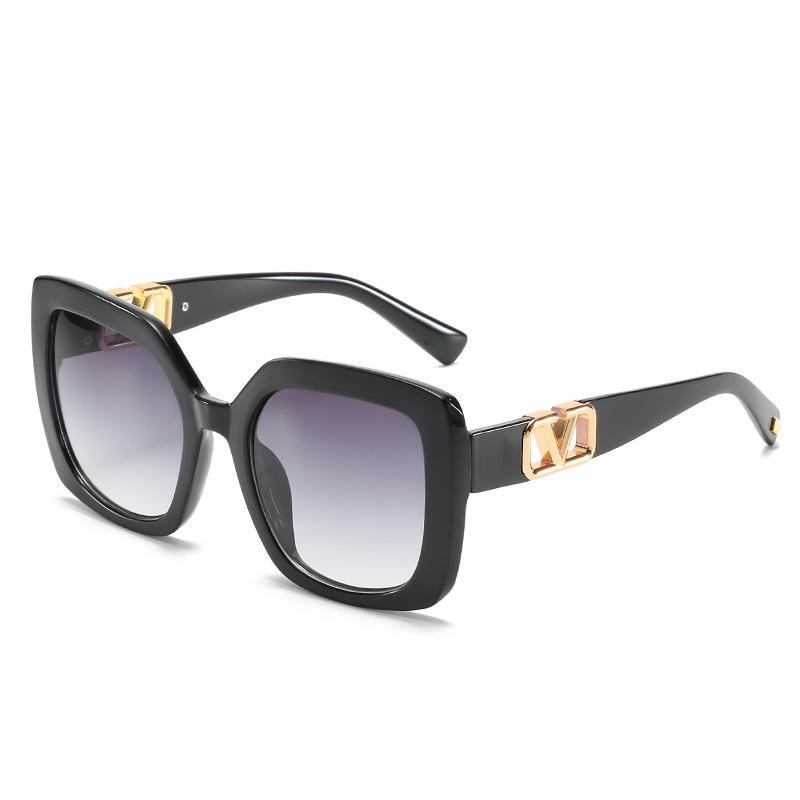New Fashion Square Sunglasses Trend V-Shaped Sunglasses Women's Large Frame Sunglasses