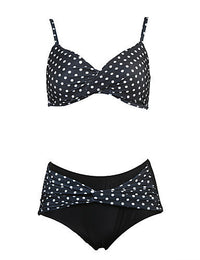 New Ladies Polka Dot Split Swimsuit Sexy Plus Size Swimsuit Polka Dot Bikini