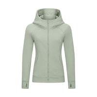 Autumn And Winter New Thickened Thermal Hooded Sports Jacket For Women Casual Wear Yoga Training Fitness Jacket